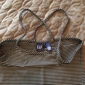 Gap size small black and white striped long dress